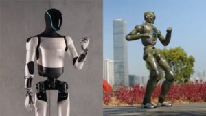 Compare Of Robot Running, China Zhongqing T800 And Tesla Robot Optimus Feature