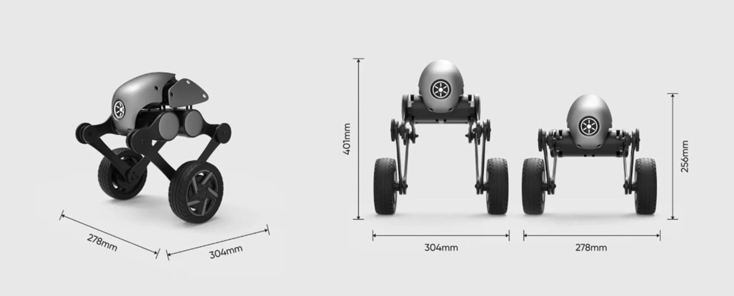 Size Wheeled Bipedal Robot A7 – Xsto