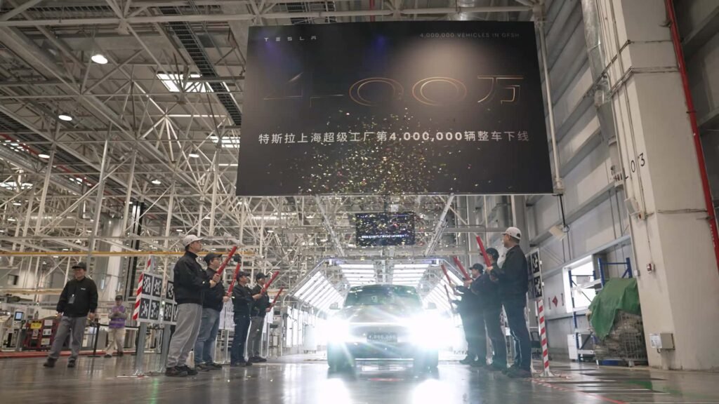 4 Millionth Vehicle Tesla Shanghai Factory 1