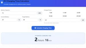 EV Charging Time Calculator Feature