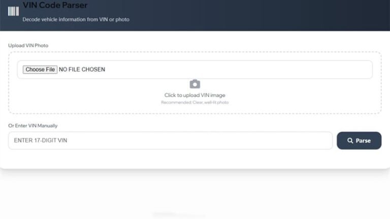 VIN Code Parser Feature